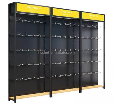 China Single Sided Manufacturer Wholesale Customized Mental &Wooden Props Mobile Display Rack for sale