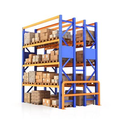 China Corrosion Protection Industrial Warehouse Storage System Material Handling Steel Metal Beam Heavy Duty Stacking Pallet Selective Rack for sale