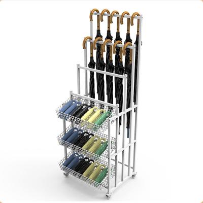 China Customized Customized Modern Metal Supermarket Wire Locker Display Promotion Shelf Rack for sale