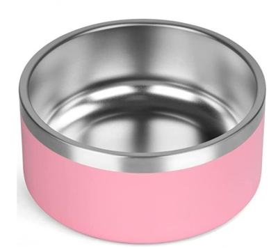 China Wholesale 32oz 64oz Stainless Steel Dog Cat Pet Food Water Bowl Stocked Doggie Bowl With Non Slip Bottom for sale