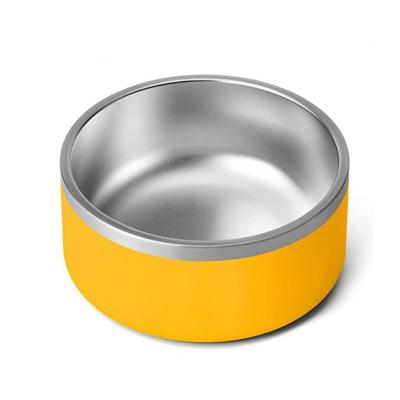 China New Arrival Wholesale 32oz 64oz Double Wall Stainless Steel Stocked Dog Bowl for sale