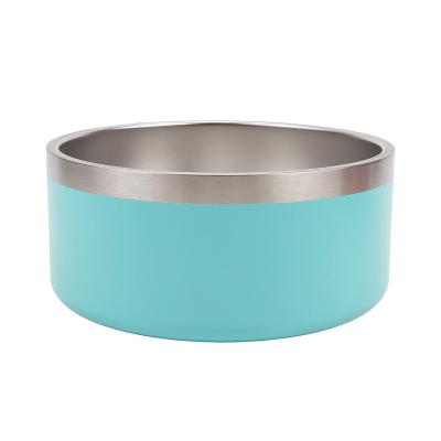 China Double Wall Stainless Steel Non-Slip Pet Dog Food Bowl Stored Drinking Bowl Indoor Or Outdoor Feeder for sale