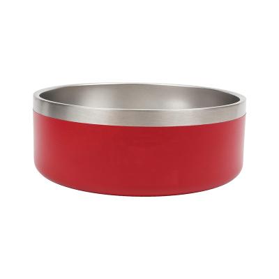 China Stocked Wholesale Portable Durable 2022 Stainless Steel Travel Dog Water Food Bowl With Non Slip Bottom for sale