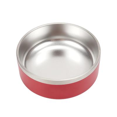 China Stocked 2 Size Stainless Steel Dog And Cat Food Water Bowl Large Puppy Small Non Slip Bowls for sale