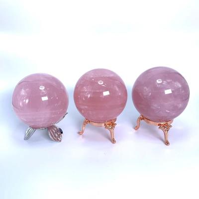 China Wholesale Natural Crystal Ball Healing For Wedding Gift From China Crystal High Quality Rose Quartz Sphere for sale