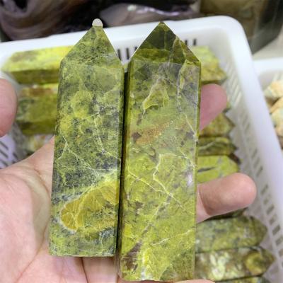 China Wholesale Natural China Opal Point Crystal Quartz Tower Green Healing Stones For Decoration for sale