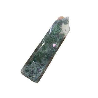 China China Wholesale Crystals Moss Agate Point Tower Druzy Healing Geode For Home Decoration for sale