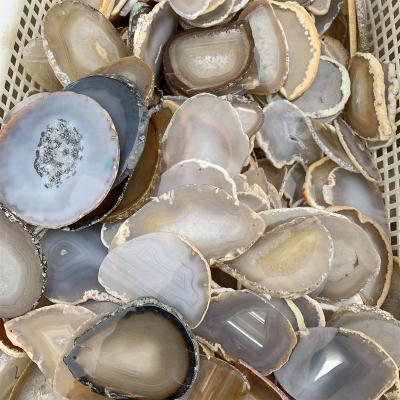 China Europe Crystal Agate Geode Slices Natural Loose Gemstone Coaster For Feng Shui for sale