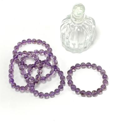 China 10mm Amethyst Elastic Stretch Bracelet High Grade Stone Eco-friendly Natural Energy For Gifts for sale