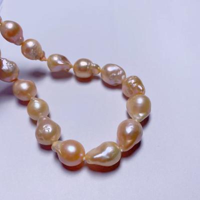 China Europe and America 10mm Pearl Beads Women's Freeform Jewelry Baroque Freshwater Chain Necklace For Wedding for sale