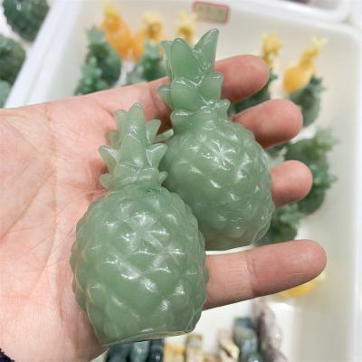 China Wholesale High Quality Carving Calcite Fruit Pineapple Aventurine Gemstone From Europe For Souvenirs for sale