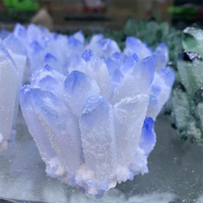 China China Phantom Ghost Quartz Crystal Cluster Blue Healing Crystals Spiritual Crafts For Decoration for sale