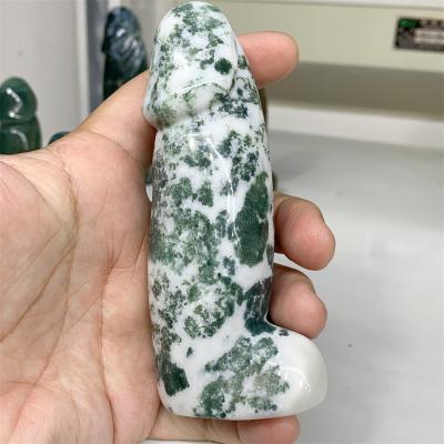 China China Hot Sales Natural Ocean Jasper Hand Carved Crystal Dildo Massage Wand for sale