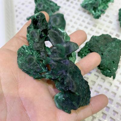 China Wholesale Natural Healing Raw Stone Malachite Specimen Green Velvety Malachite Ore From China for sale