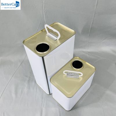 China Envases vacíos de lata de pintura rectangular de 5L en venta