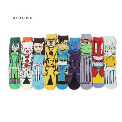 China The new manufacturer antibacterial high quality combed cotton men's youth original cartoon boy tube socks for sale