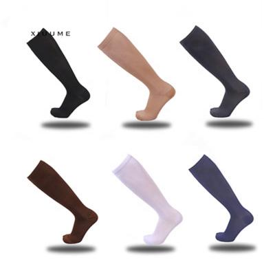 China Wholesale Custom Anti Bacterial Anti Slip Mens Long Knee High Compression Nylon Socks for sale