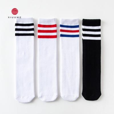 China Hotsale Antibacterial Sexy Girls With White Stripe Girl Winter Children School Socks for sale