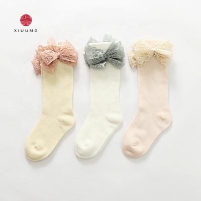 China 3d 100% Cotton Antibacterial Custom Organic Knee High Baby Socks for sale