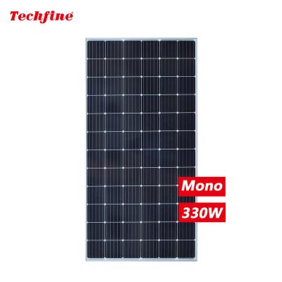 China Guangdong 182mm 330w 330watt Long Lasting Sun Power Mono Solar Panel PV 72 Cell CE Alta Eficiencia for sale