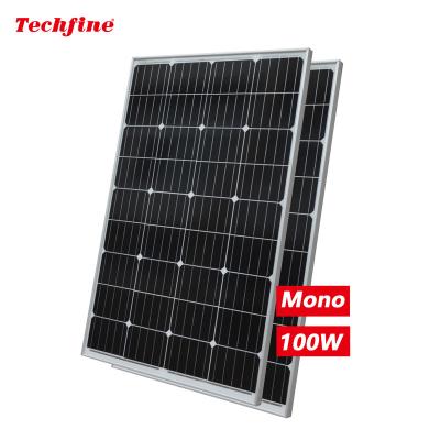 China 2022 watt 100w 100 12v monocrystalline high efficiency mono solar panel new high quality mono crystalline solar panels for 20kva inverter long range electric tricycle for sale