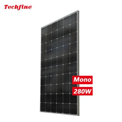 China wholesale aluminum balustrade mono 280 280w etfe greenhouse high efficiency solar black solar panel monocrystalline for home use for sale