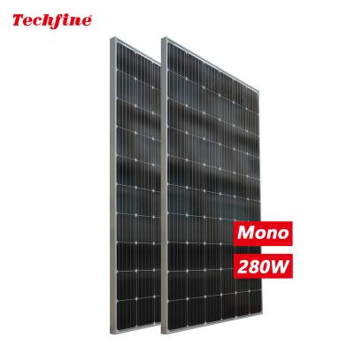 China Hot sale low price 36v solar home system 280 watt bullet proof solar panel 280w for street light high 20% efficiency module for sale