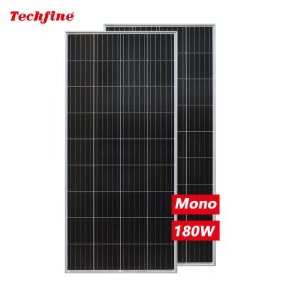 China 180 watt 180w mono hot sale PV 36cells mono crystalline black aluminum profile high efficiency solar panel solar panels set 18 v high for sale