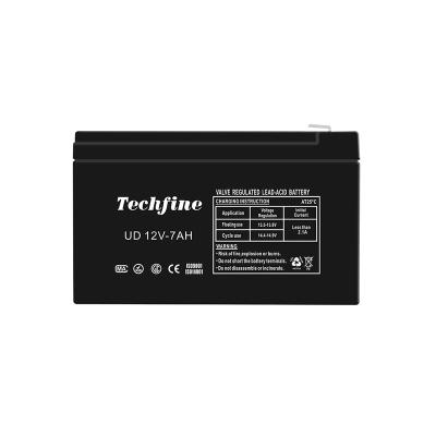 China Household Appliance Techfine Lead Acid Batteries 12v 12v 7ah Rechargeable Sealed Lead Acid Battery for sale