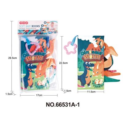 China Washable Washable 3D Cartoon Pattern Animal Tails Baby Cloth Book For Early Education for sale