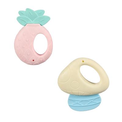 China 2021 Poachable Factory Price Candy Color Silicone Teething Toy For Babies Teether Make Your Infant Baby Happy Teethers for sale