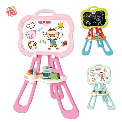 China Wholesale High Quality Plastic Children's Multifunctional Tripod Drawing Board Writing Board Easel for sale