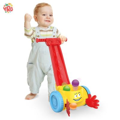 China Music Toddler Toy Snap Baby Walker Early Educational Learning Walking Push Push With Balls for sale