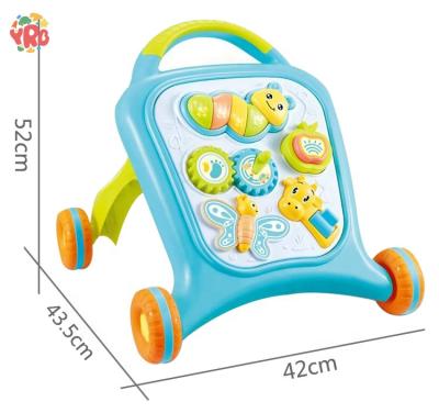 China New Multi-Functional Indoor Furniture Light Anti-rollover Educational Cart and Music Walker Children's Adjustable Speed ​​Walker for sale