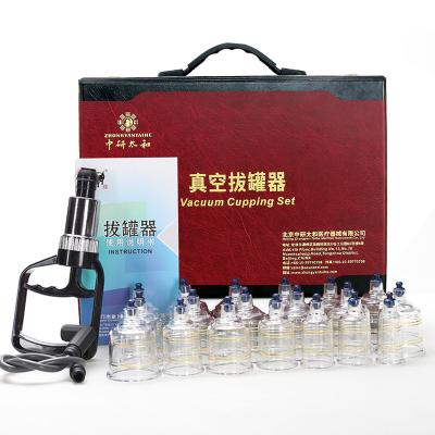 China Wholesale Cheap Chinese 19 Pieces Body Massage Cupping Therapy Sets Vacuum Suction Cups Pot Vacuum Hijama Cupping Set With Pump for sale