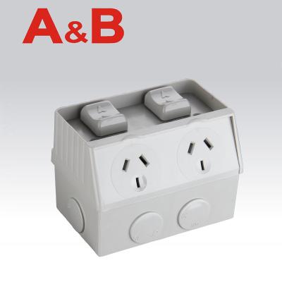 China Dual GPO Power Point 15Amp IP53% Residential/General Purpose Socket Outlet for sale