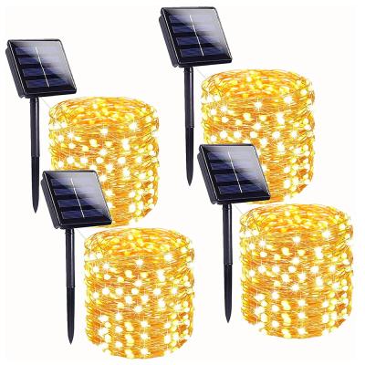 China Solar Powered Garden Holiday Lights LED Fairy Lights With 8 Clear Prints For Christmas Tree for sale