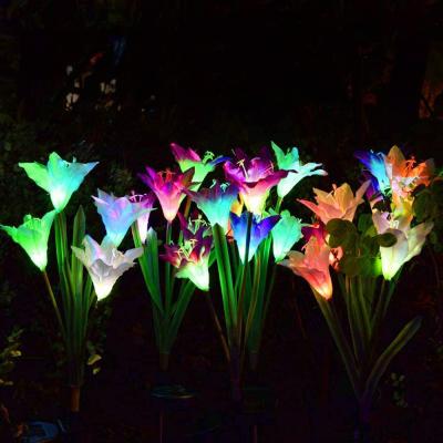 China Garden Christmas Decoration Lights Garden Solar Flower Lights Waterproof LED for sale