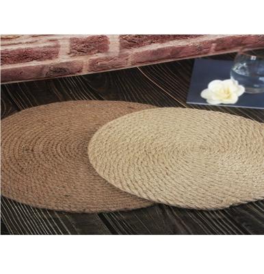 China Viable Round Woven Round Jute Dinner Mats Heat Resistant Heat Resistant Non-Slip Table Mats Place Mat For Dining Table for sale