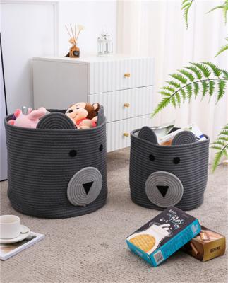 China Sustainable Folding Clothes Foldable Fabric Laundry Hamper Makeup Organizer Toy Storage Box Woven Storage Baskets for sale