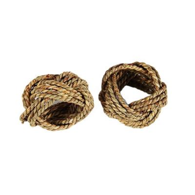 China Hot Selling Natural Simple Style Straw Seagrass Napkin Rings Viable for Wedding Table Decoration for sale