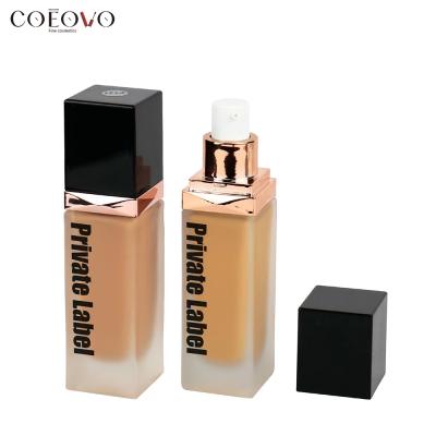 China Matte Private Label Full Coverage Waterproof Skin Liquid Black Facial Vegan Sunscreen Make Up Foundation for sale