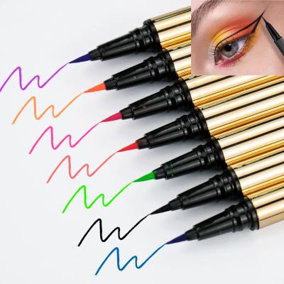 China Waterproof Liner Logo Waterproof Pencil Liquid Eyeliner Custom Vegan Glitter Colored Eye Liner 7 Colors for sale