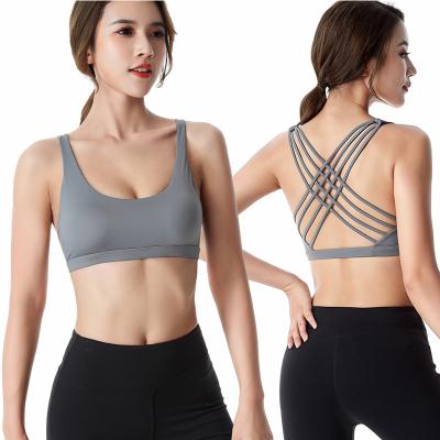 China New Yoga Shockproof Comfortable Breathable Sports Bra Running Top Vest Bra Women for sale