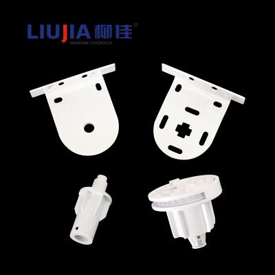 China Morden 38mm Roller Blind Accessories / Luxury Components , Metal Plastic Bracket White Color Roll Up Mechanism for sale