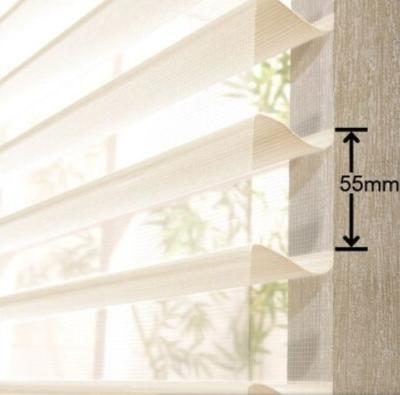 China New Korean Style Triple Shade Shangri-La Twirl Korean Venetian Roller Blinds for sale