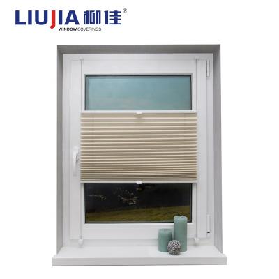 China Pleated Con Soporte Abrazadera Easyfix Taladro Persianas De Ventana Encaje Para Puerta de Taladrar de Sin de Shade Persiana Plisada for sale