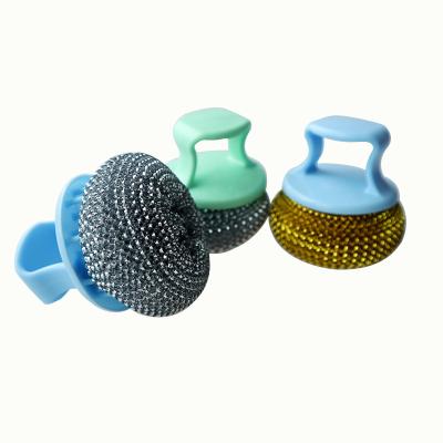 China OEM ODM Silver Stainless Steel SS 410 Scourer for Dish Washing in Commercial Buyers for sale