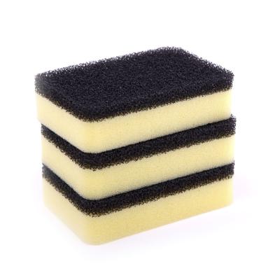 China DH-A1-6 Custom Kitchen Dish Cleaning Filter Loofah Black Scourer Scrubbing Sponges for sale