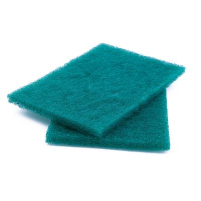 China Kitchen Foam Sponge Roll Green Scouring Pad Non-Scratch Scrubber for Stocked Cleaning for sale